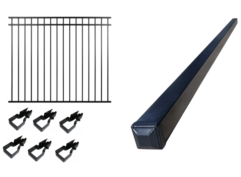 flat top fence 5ft and 6 ft metal